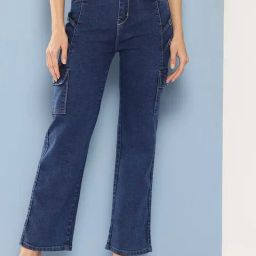 Aarika Girls Navy Solid Jeans-image-80
