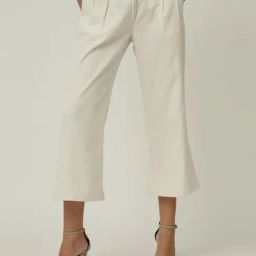 Saltpetre Cream Tencel Relaxed Fit Pants-image-67