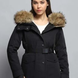 Monte Carlo Women's Black Solid Collar Neck Full Sleeve Jacket-image-49