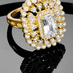Peora White Gold Plated Finger Ring for Women-image-73