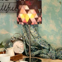 green girgit Brown Printed Buffet Lamp with Shade-13