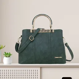 WOMEN MARKS Green Textured Handheld Bag-13