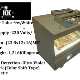 KK Mart Fake Note, Duplicate Note Detector Machine with Blue UV and White Light image 4