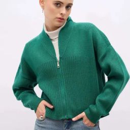 Styli Green Plain Cardigan-picture-10