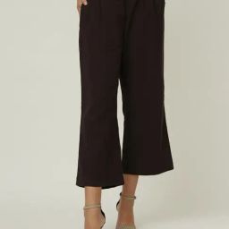Saltpetre Coffee Brown Tencel Relaxed Fit Pants-image-31