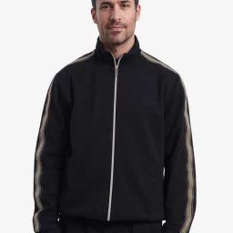 Rare Rabbit Black Regular Fit Printed Jacket-image-99