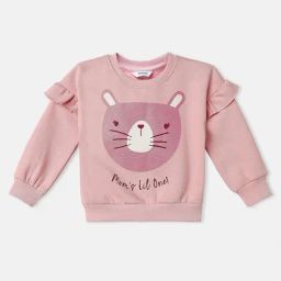 Nauti Nati Girls Pink Graphic Regular Fit Sweatshirt-picture-15