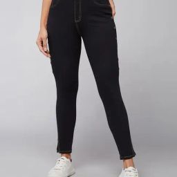 DOLCE CRUDO Black Skinny Fit High Rise Stretchable Jeans-image-91