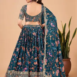 Kaizen TEXO FAB Printed Semi-Stitched Lehenga & Unstitched Blouse With Dupatta image 4