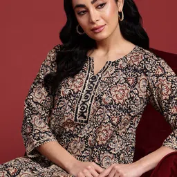 Anouk Women Ethnic Motifs Printed Regular Gotta Patti Pure Cotton Kurta with Trousers-image-51