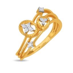 Kisna Diamond & Gold Jewellery Kiri 14k (585) Diamond & Gold Ring For Women-picture-15