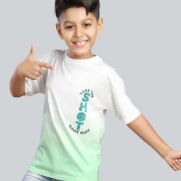 3PIN Boys Green Cotton Graphic T-Shirt-38