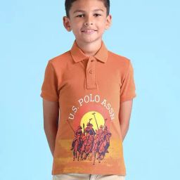 U.S. Polo Assn. Boys Red Brand Printed Polo Shirt-picture-28