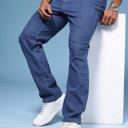 HERE&NOW Men Regular Fit Cat Scratches Stretchable Jeans-image-21