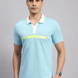 Rock.it Blue Cotton Regular Fit Printed Polo T-Shirt-image-22