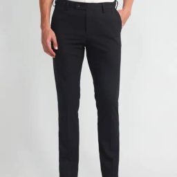 Arrow Black Relaxed fit Self Trousers-picture-30