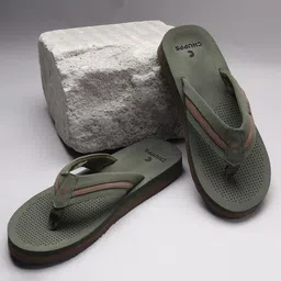 CHUPPS Mens Trifuse Olive Brown Casual Slider-24