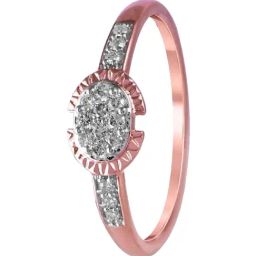 P.C. Chandra Jewellers 14KT (585) Rose Gold and Diamond Finger Ring for Women-image-45