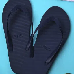 Chupps Men's Banana Leaf Monocrome Medieval Blue Flip Flops-image-75