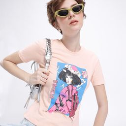 DressBerry Modern Chic Graphic Printed T-shirt-image-98
