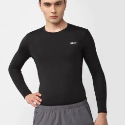 Reebok Black Slim Fit Sports T-Shirt-image-39