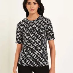 Annabelle by Pantaloons Black Printed Top-image-45