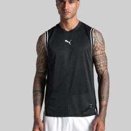 Puma Black Regular Fit Tank Tee-image-50