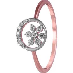 P.C. Chandra Jewellers 14KT (585) Two Tone Rose Gold and Diamond Finger Ring for Women-image-41