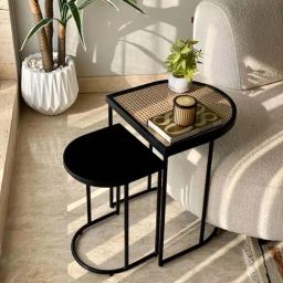 Mason Home Kovo Rattan Charcoal Nesting Tables - Set of 2-image-4