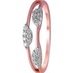 P.C. Chandra Jewellers 14KT (585) Rose Gold and Diamond Finger Ring for Women-image-64