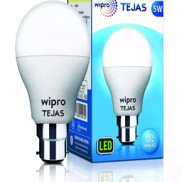 Wipro Tejas 5 W Standard B22 LED Bulb (White, Pack of 1)-45