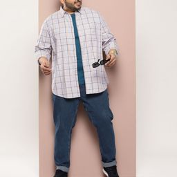 Sztori Men Plus Size Checked Casual Shirt-picture-9