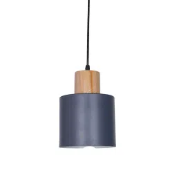Fos Lighting Scandinavian Pendant Light 40 W Mild Steel Grey, MO111Cylinder-GreyWood-HL1-image-49
