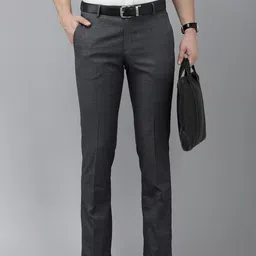 Arrow Men Checked Tailored Fit Formal Trousers-picture-21