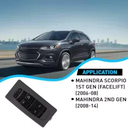 Uno Minda Power Window Switch - Main (4) with Auto & Window Lock - Grey Finish (S21052-000M00) image 3