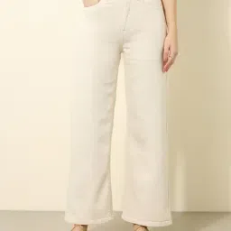 U.S. Polo Assn. White Cotton Wide Leg Fit Jeans-image-75