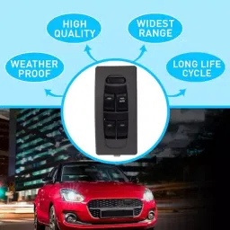 Uno Minda Power Window Switch - Main (4) with Auto & Window Lock - Grey Finish (S21052-000M00) image 4