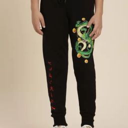 Kidsville Dragon Ball Z Printed Black Regular Fit Joggers For Boys-image-48