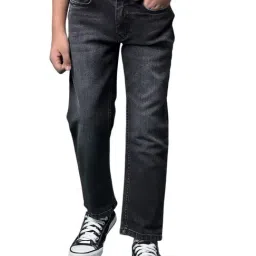 Crimsoune Club Boys Grey Straight Fit Jeans-picture-21