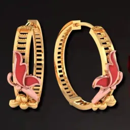 P.C. Chandra Jewellers 22KT Yellow Gold Huggie Earrings Made of Featuring A Rose Gold-picture-43