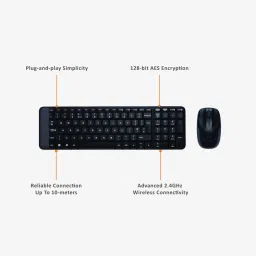 Logitech MK220 Wireless Keyboard & Mouse (Black) image 5