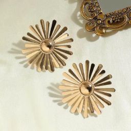 Sohi goldplated studs earrings-image-85