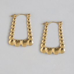 DressBerry Geometric Textured Hoop Earrings-image-54