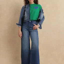 RAREISM Women Comfort Wide Leg High-Rise Light Fade Stretchable Jeans-picture-25