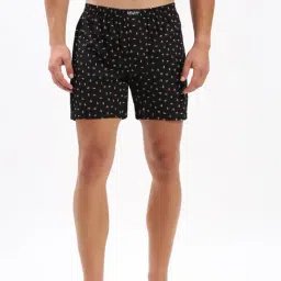 SHOWOFF Black Slim Fit Printed Cotton Boxers-image-84