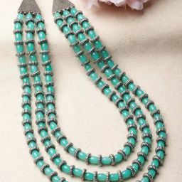 Panash Brass Silver Plated Layered Necklace-image-88