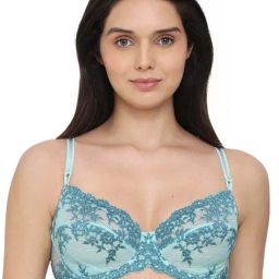 Wacoal Turquoise Blue Lace Everyday Bra-image-40