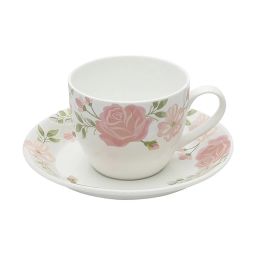 Clay Craft Multicolor Fine Ceramic Cup & Saucer Set of 12- 210 ml image 5