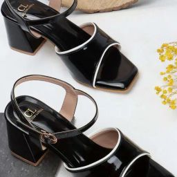 Carlton London Women's Black Ankle Strap Sandals-image-27