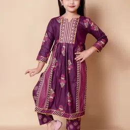 BARKAT DESIGNING PLANET Girls Printed Calf Length Kurta Set-54